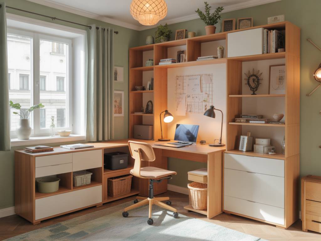 Aménager un coin bureau discret et fonctionnel dans une mini maison